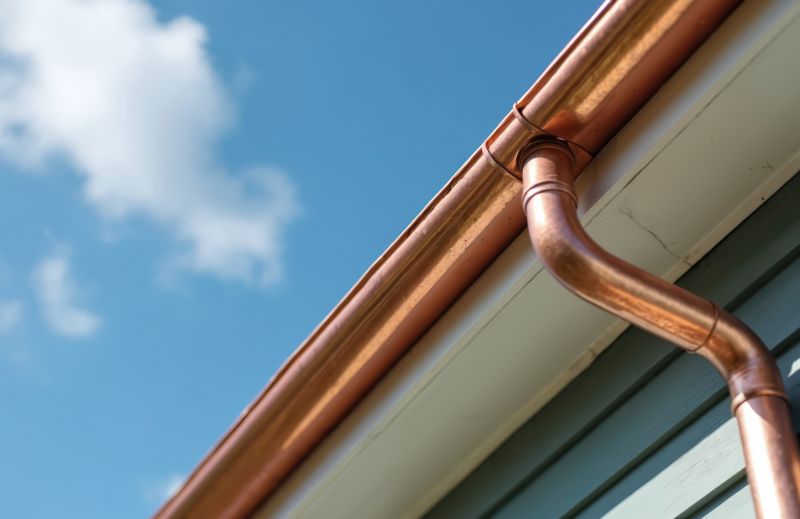 Copper Downspout Installation detail